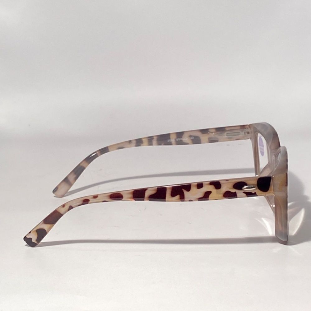 1185 Claudia 1.25 Light Tortoise Oversize Reading Glasses Square Concave NWT - Picture 6 of 9